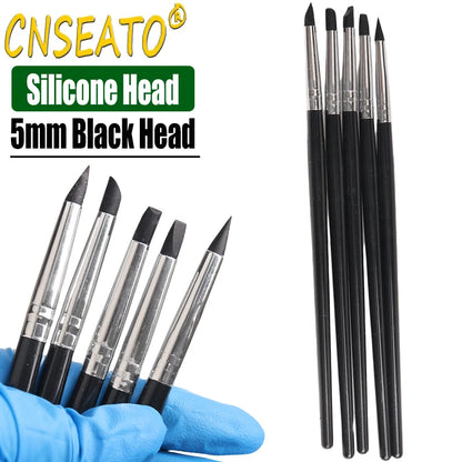 5 Pcs Dental Resin Brush Pens Resin Shaping Brushes For Composite Cement Adhesive Porcelain Teeth Dentist Tools Dentistry Lab