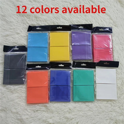 100PCS 66x91mm Matte Colorful Standard Size Card Sleeves TCG Trading Cards Protector Tarot Shield Board Games Magical Cover P