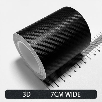 Carbon Fiber Automotive Adhesive Tape Roll Matte Black Protective Car Film Self-Adhesive Film 3D Vinyl Car Film Accessories -