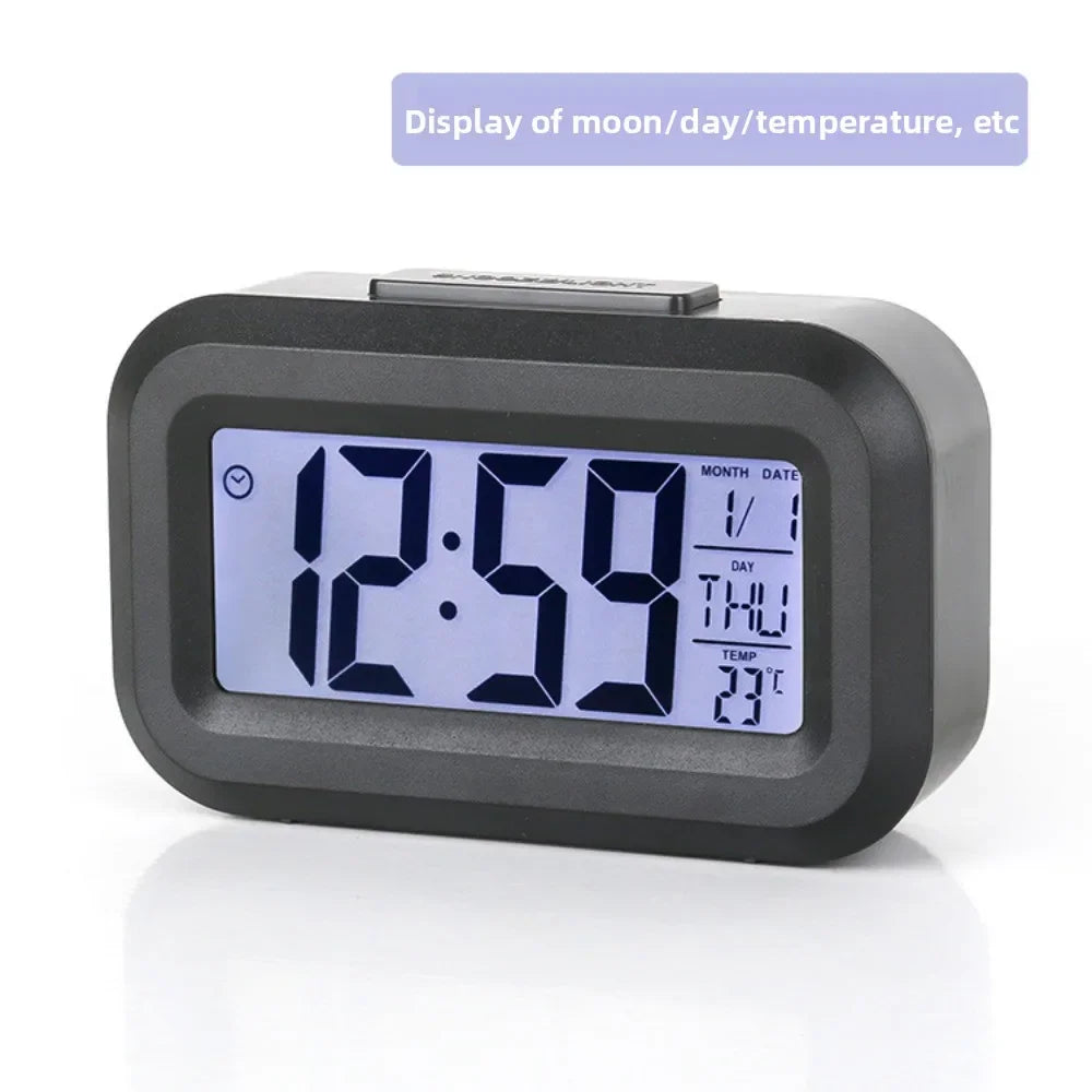 Digital Led Clock Household Bedside Battery Powered Multi-function Alarm Clock Desk Things for the Room Table Clocks Home Dec