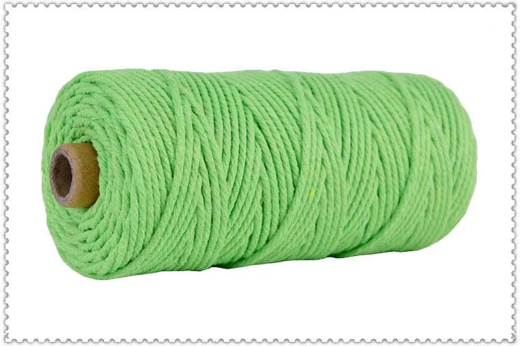 Handmade Boho Decor 4mm 100% Colorful Cotton Cord Rope Thread Twisted Macrame String DIY Home Wedding Decoration Supply 110ya