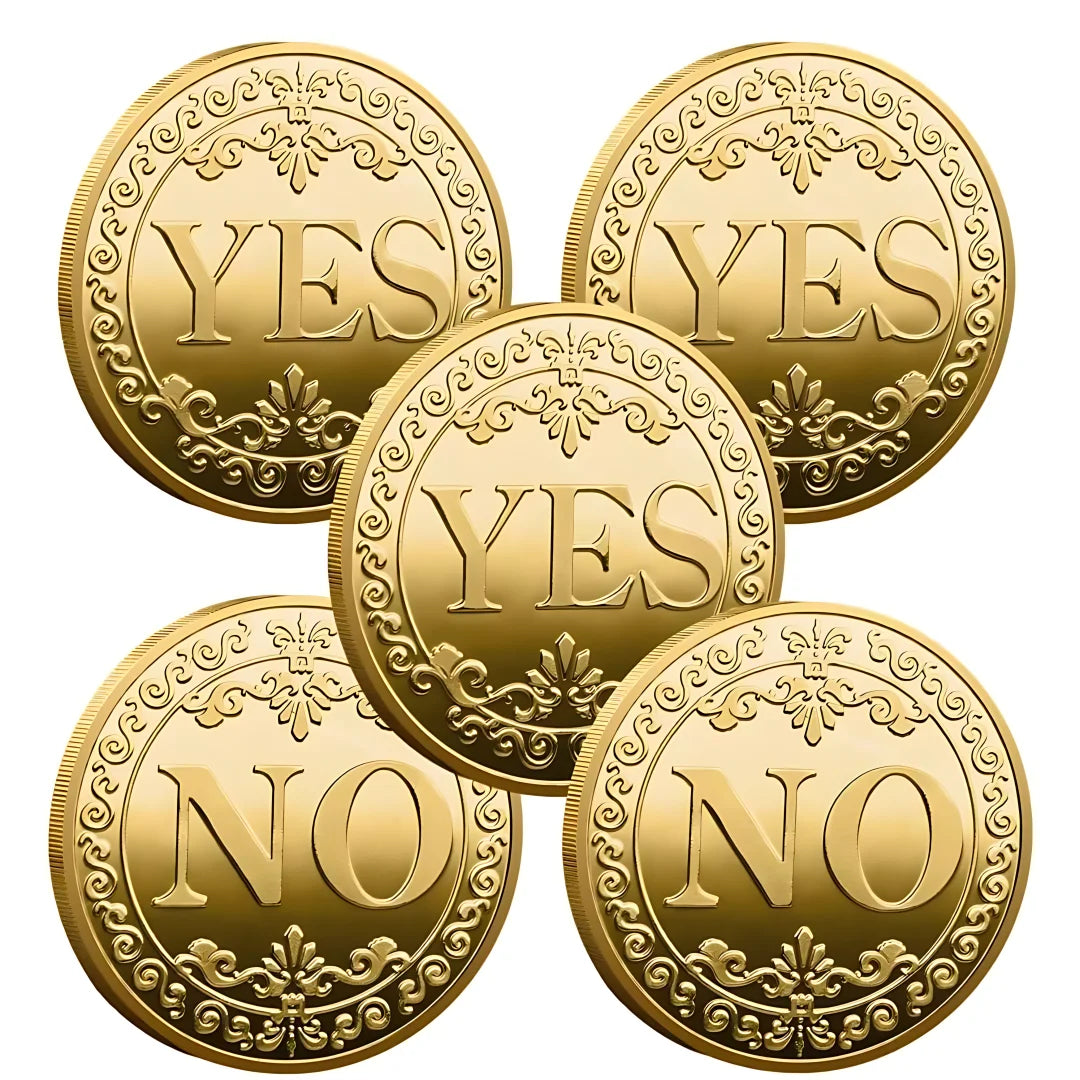 YES NO Decision Coins Magic Coin Collections Good Luck Vintage Antique Bronze Wish Lucky Coin US Coins Commemorative Gold Coi
