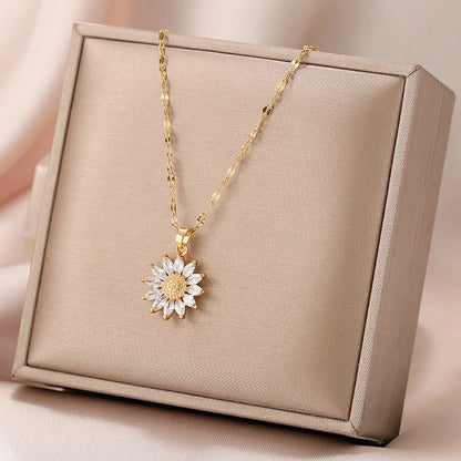 Elegant Sunflower Necklace Gift Set - Celebrate Love, Loyalty