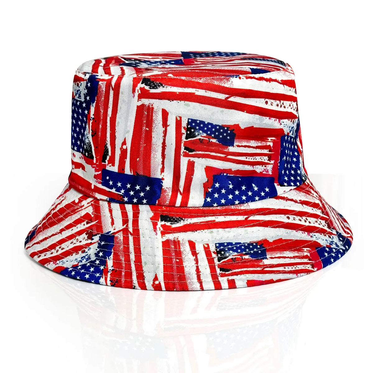 Patriotic American Flag Bucket Hat, Reversible, Casual Style, Foldable, Suitable for Independence Day and Everyday Use, Styli