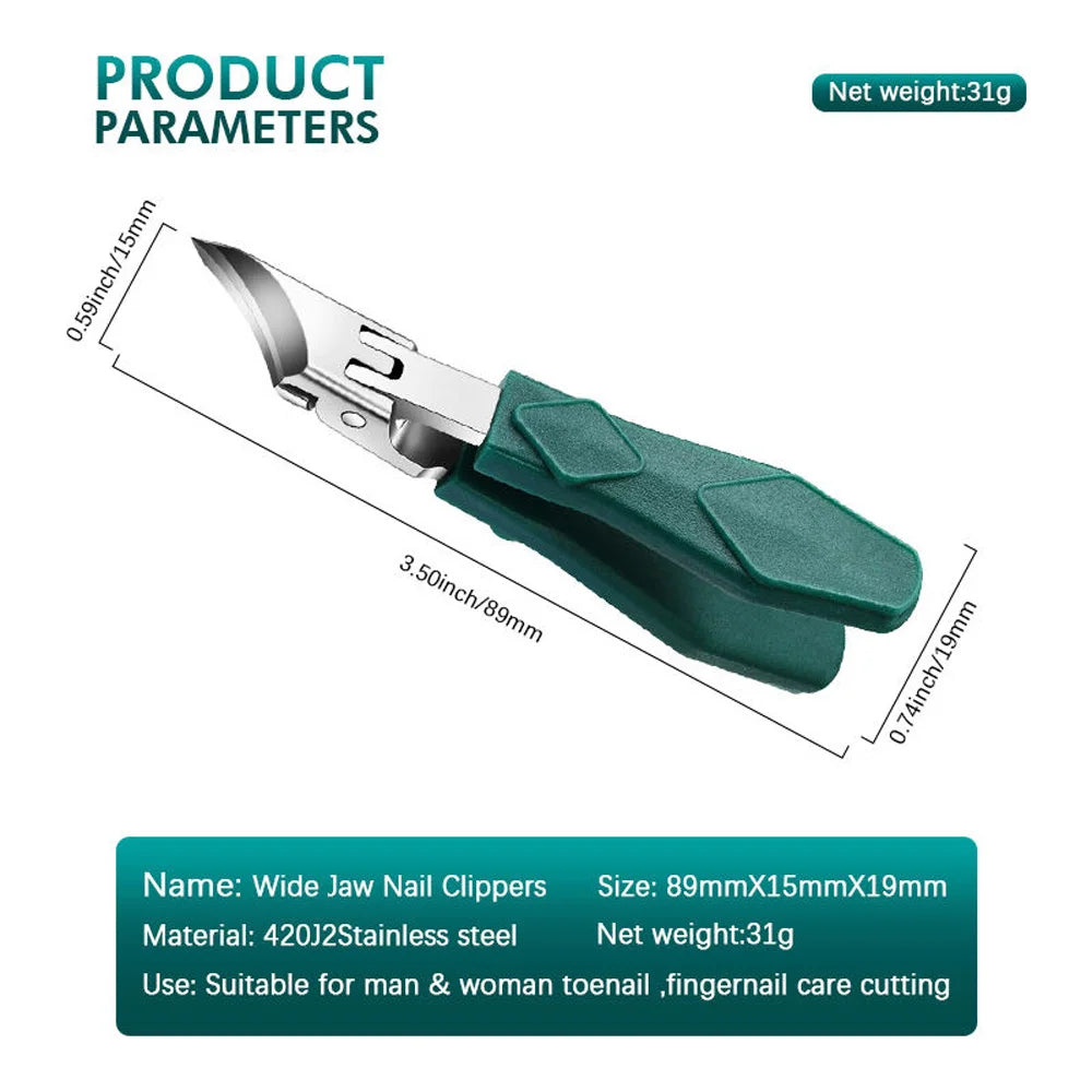 New Pointed-Nose, Beveled, Original Large-Opening Nail Clippers, Pointed-Nose Nail Cutters, Nail Trimmers, Household Pedicure