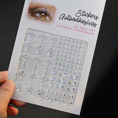 Stickers On The Face Rhinestone DIY Eyes Face Self Adhesive Temporary Tattoo For Makeup Party Festival Face Jewels Diamonds G