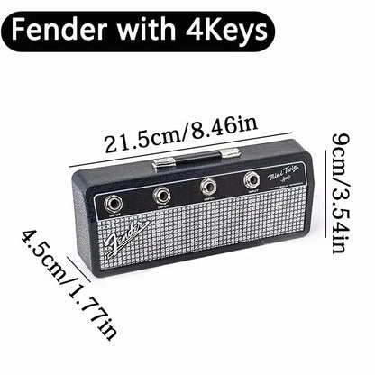 Creative Fender Radio Plugs Key Holder Retro Wall Mounting Keys Holder Jack Zinc Alloy Key Organizer Music Key Storage Frame 
