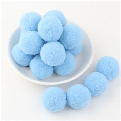 Soft Pompom Fluffy Pompones Plush Craft Pom Poms Ball Furball mini 8mm to 30mm Pompon Christmas Decoration Kids Toys crafts -