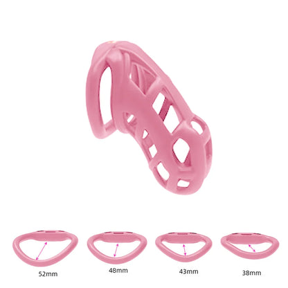 Chastity Men's Lock Chaste Vessel Black Light Pvc Penile Ring Snap Ring Multi Size Cage SM Sex Toys BDSM 3D Invisible Lock