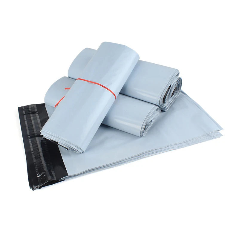50Pcs White Courier Mailer Bags Packaging Poly Package Plastic Self-Adhesive Mailing Express Bag Envelope Postal Pouch Mailin