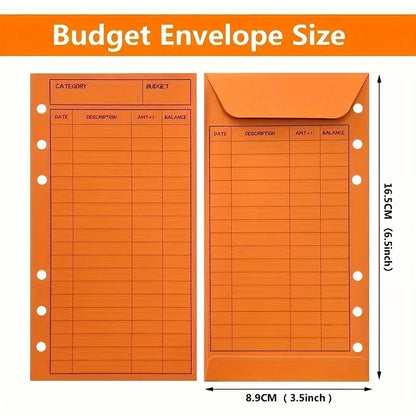 Budget Envelope Cash Envelope PP Loose Binder, Monthly Weekly Tracking Budget Planner for Savings on Sinking Fund Daily Expen