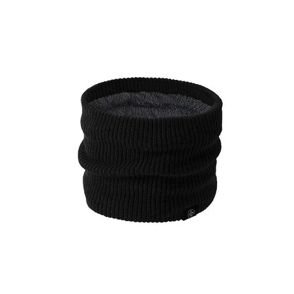 Unisex Winter Warm Scarf Thicken Fleece-Lined Knitted Neck Gaiter Outdoor Cycling Scarves Fashion Simple Solid Color Mask Sca