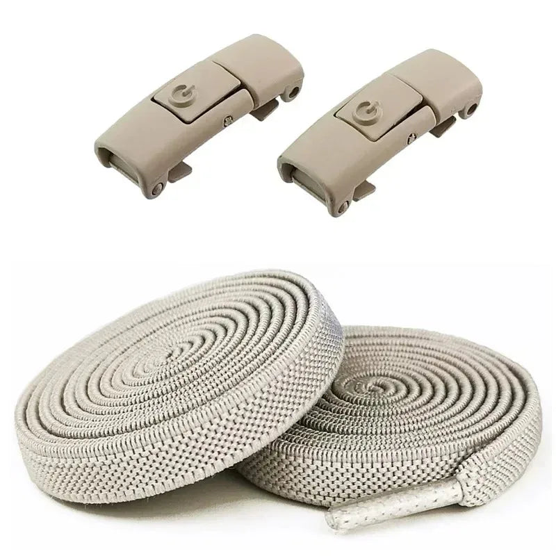 8MM No Tie Shoe Laces Press Lock Shoelaces Without Ties Elastic Laces Sneaker Kids Adult Widened Flat Shoelace for Shoes