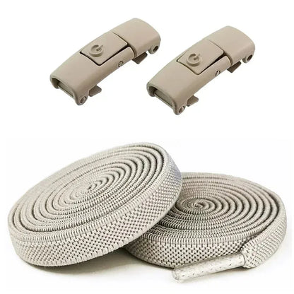 8MM No Tie Shoe Laces Press Lock Shoelaces Without Ties Elastic Laces Sneaker Kids Adult Widened Flat Shoelace for Shoes - Al