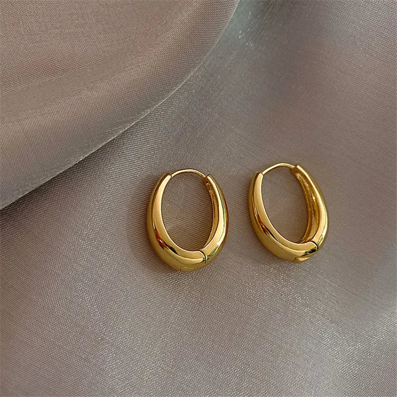 LATS 2024 Fashion Metal Drop Earrings for Woman Vintage Hoop Earring Trend Classic Party Wedding Pendant Jewelry Gift