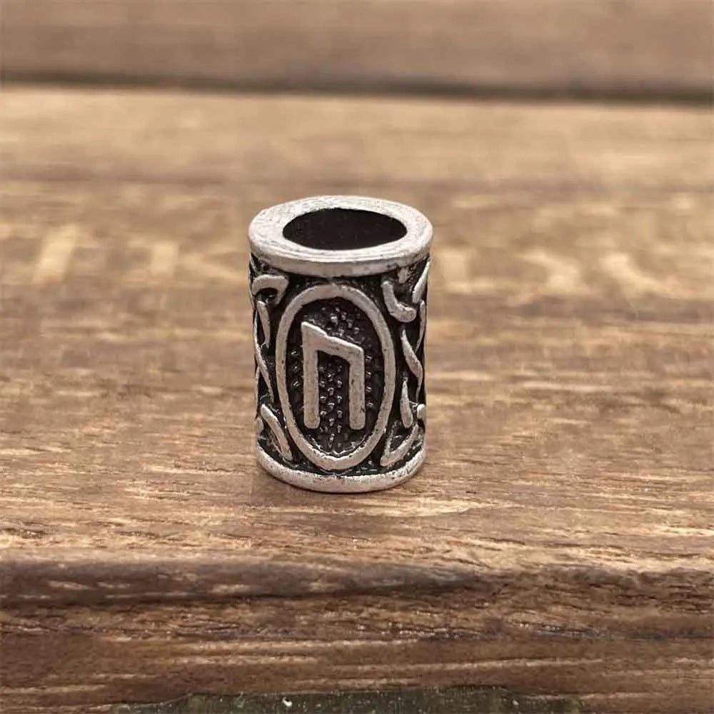 Nostalgia 1pcs Tree Of Life Bead For Hair Beard Braids Norse Runes Viking Symbols Beads For Bracelet Jewelry Making - URUZ