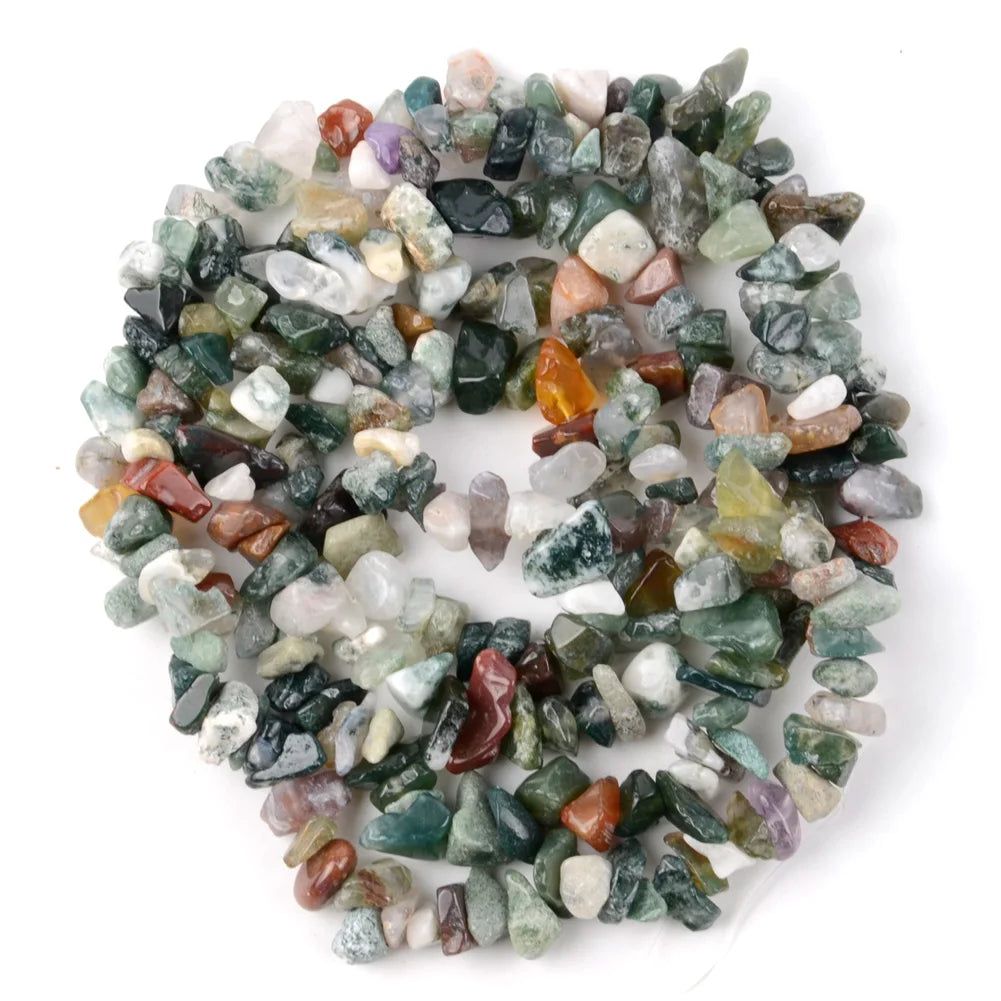 Natural Stone Chips Beads 3-5-8-12mm Irregular Gravel Beads For Jewelry Making Freeform Beads Diy Necklace Bracelet 15'' - In