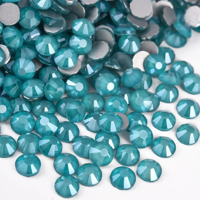 Billow Blue Series Non Hotfix Rhinestones SS6-SS30 Nail Charm Art Flatback Crystals Super Glitter Glass Strass for DIY Craft 