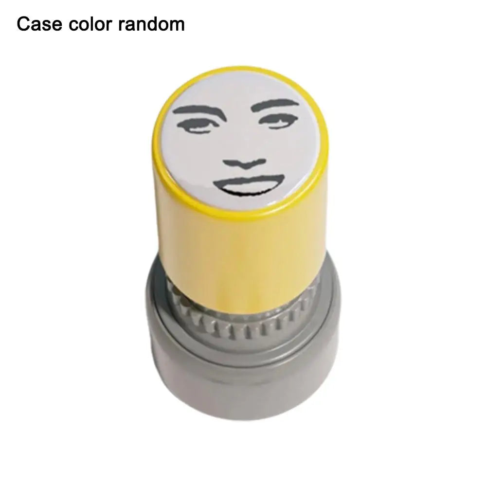 New Prank Trick Engraved Funny Seal Stamp Self-Inking Printing Kids Stamp Creative Novetly Face Memes Seal Clear Stamps - C