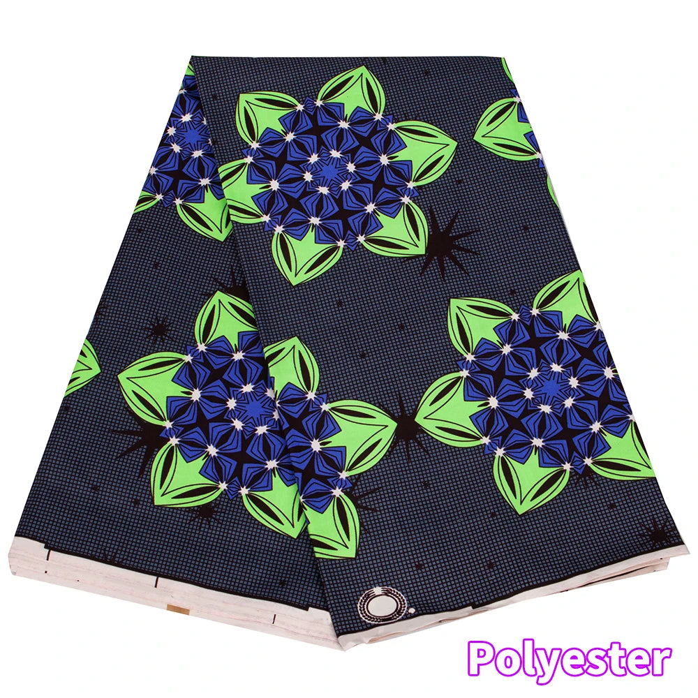 Africa Nigerian Prints Batik Fabric Real Wax Patchwork Sewing Dress Craft Cloth Polyester Ankara Tissu A-7