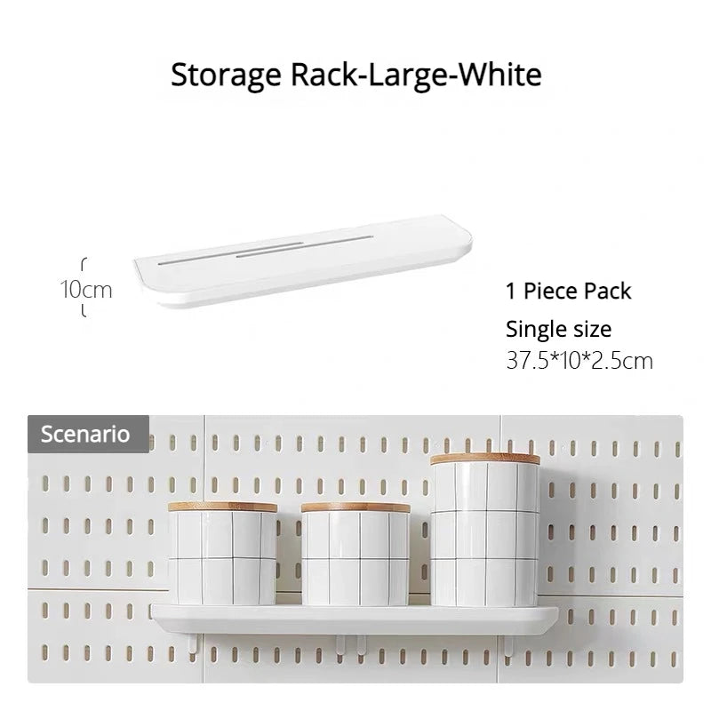 Diy Organizer Pegboard Accessories Pegboard Wall Organizer Panel Shelves For Gamer Room,bathroom,tool house,kitchen Storage R