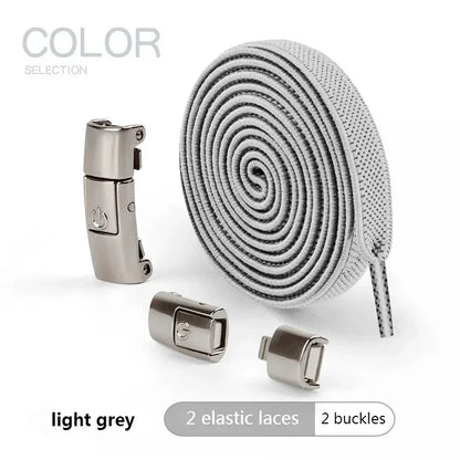 8MM No Tie Shoe Laces Press Lock Shoelaces Without Ties Elastic Laces Sneaker Kids Adult Widened Flat Shoelace for Shoes - Li