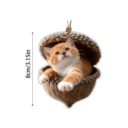 2D Christmas Flat Acrylic Cartoon Forest Acrylic Christmas Ornaments Seasonal Decor For Tree Ceiling Cute Pattern Keepsake