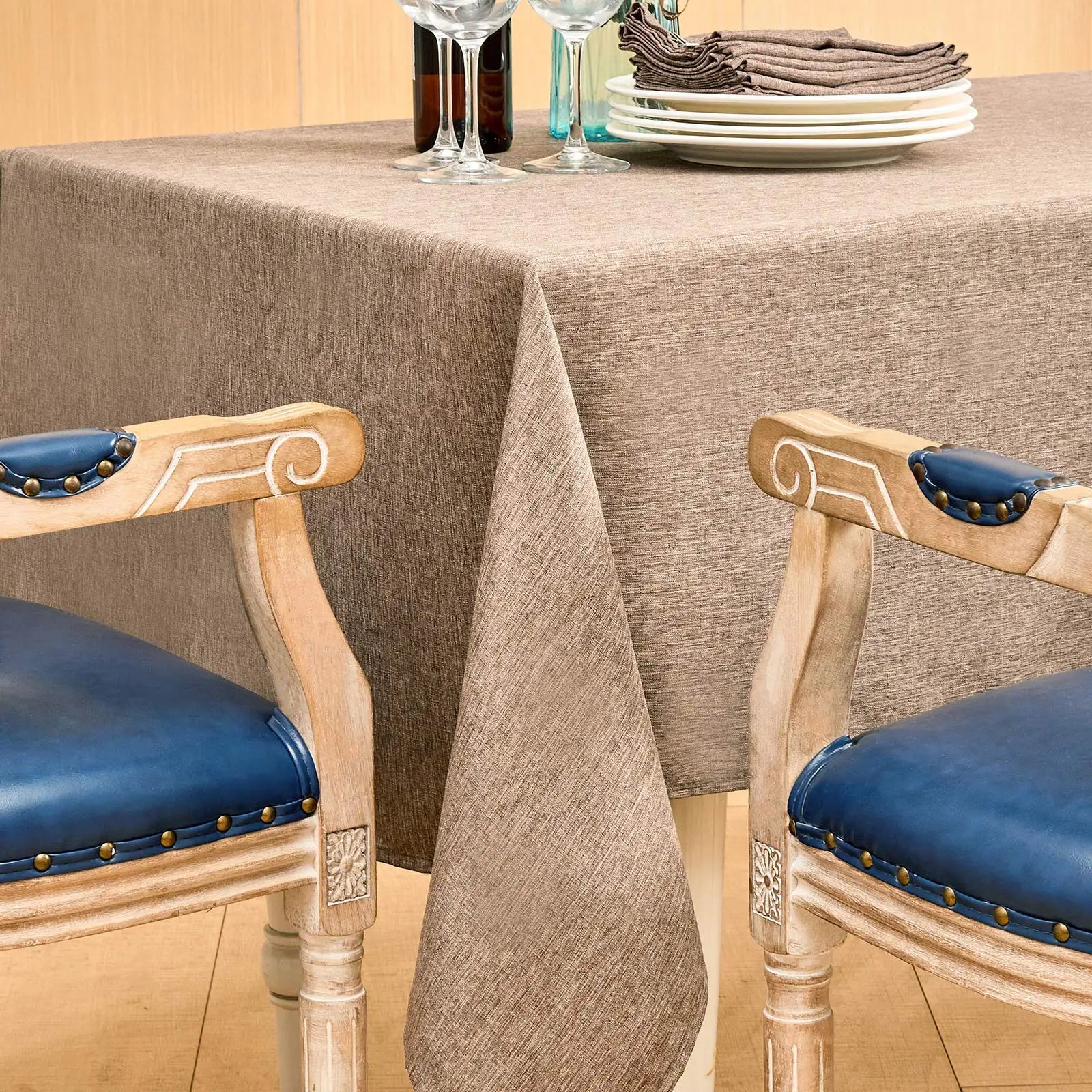 Waterproof Rectangle Table Cloth, Farmhouse Tablecloth, Anti-Shrink, Soft and Wrinkle Resistant, Decorative Fabric Table Cove