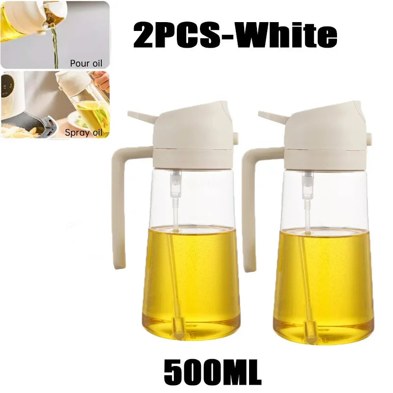 2in1 Kitchen Spray Oil Dispenser Oil Sprayer Polisher Or Only Brush Spray for Air Fryer Salad Grilling Roasting Cooking Kitch