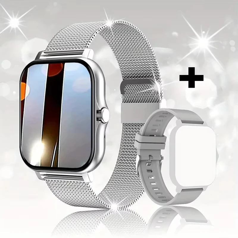 LAXASFIT 2025 New Smart Watch for Men Women Gift Full Touch Screen Sports Fitness Watch Bluetooth Call Digital Smartwatch - S