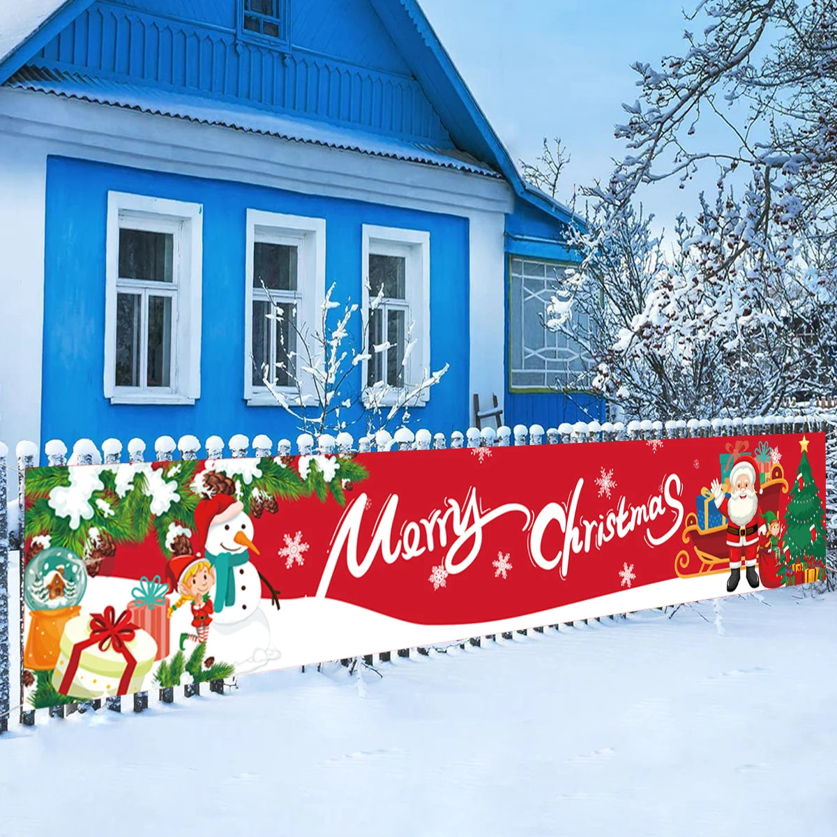 Christmas Outdoor Banner Merry Christmas Decoraton For Home 2023 Cristmas Outdoor Decor Xmas Navidad Noel Happy New Year 2024