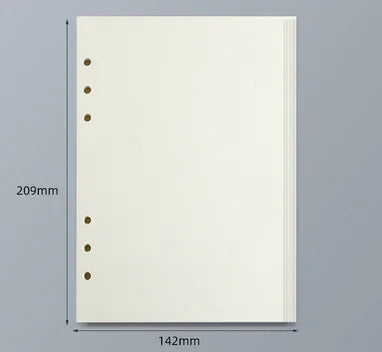 45 Sheets A5 A6 A7 Loose Leaf Notebook Refill Spiral Binder Inner Page Line Blank craft Grid Inside Paper Stationery - A5 bla
