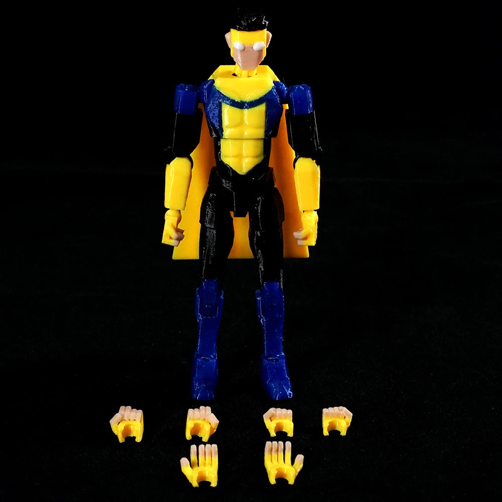 3D Printed Invincible Toys Action Figures Anime Model Lucky Dummy 13 Superheroes Mark Thragg Multi-Jointed Toy Ornaments Gift