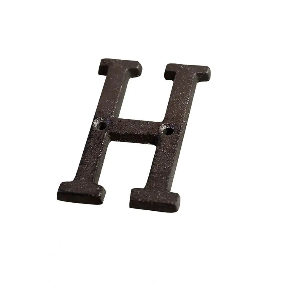 Antique Doorplate Address Numbers Apartment Street Address Plaque Retro Groceries Cast Iron Metal House Doorplate Letter Symb
