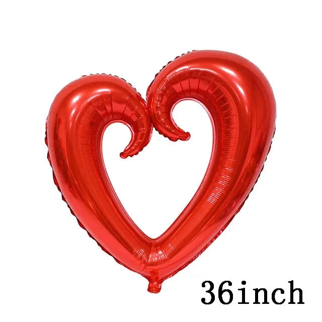Love Heart Bear Foil Balloons Happy Birthday Valentine’s Day Party Decor Air Helium Globos Wedding Decorations Kids Toys Ball