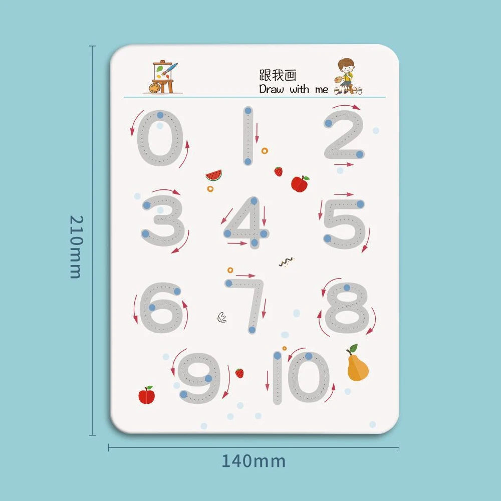 Reusable Pen Control Training Book for Children Magical Tracing Workbook Montessori Educational Calligraphy Practice Copybook