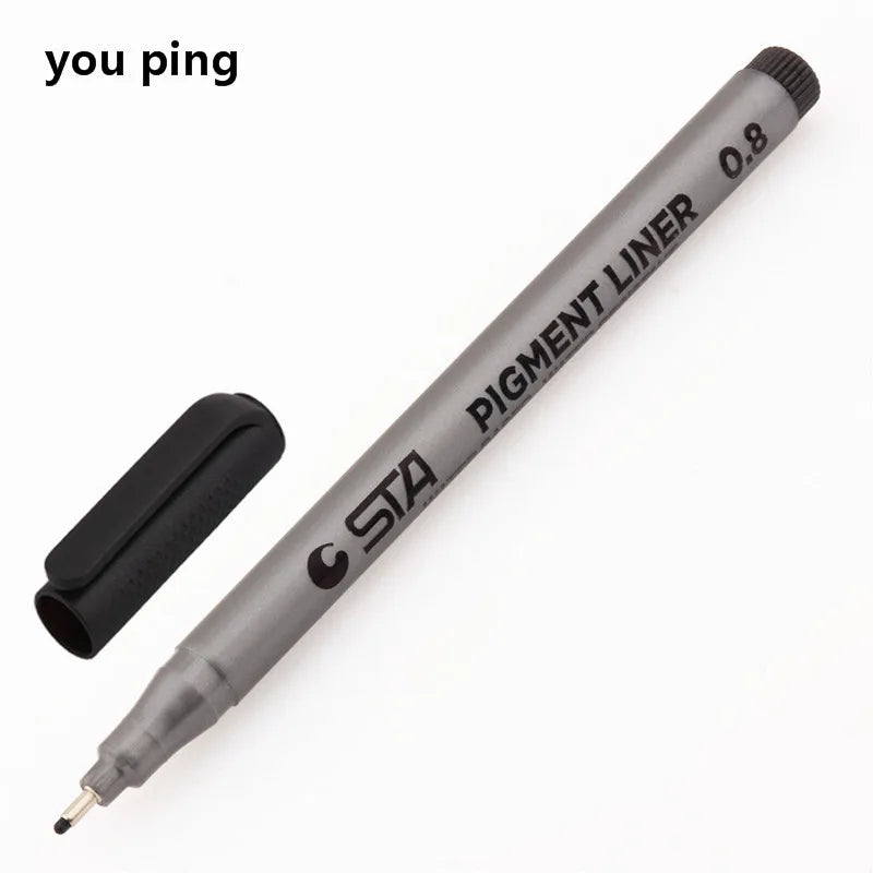 Waterproof Art Markers Brush Pen Sketch Drawing comics Pigment Line Pens Office School Stationery Supplies - 08
