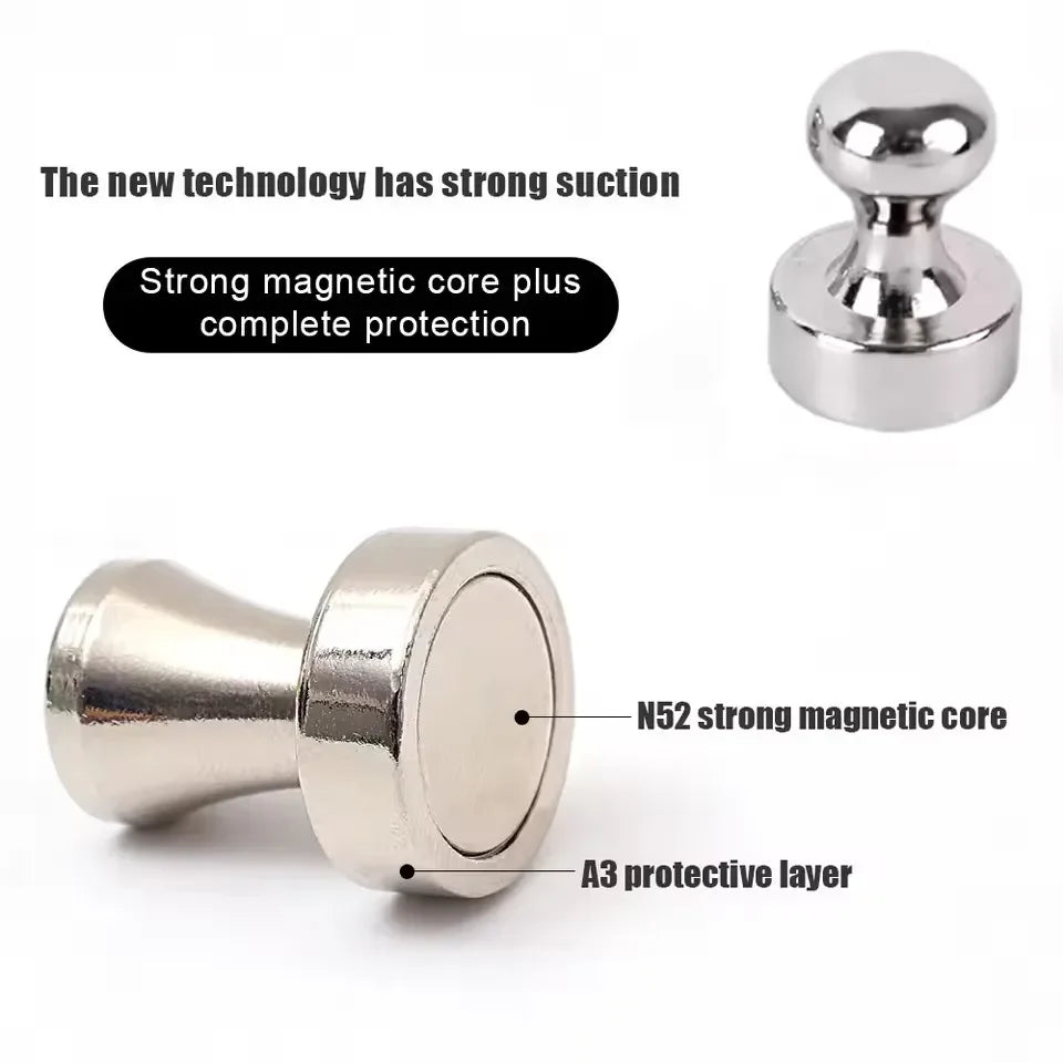 50/1Pcs Metal Strong Magnetic Pushpins Magnets Pin Whiteboard Fridge Thumbtack Power Magnet Sheets Push Pins for Office Schoo