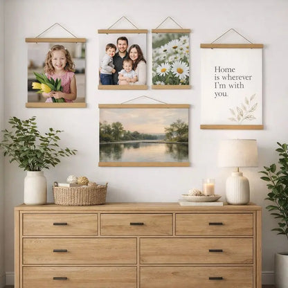 Magnetic Frames Teak Pine Wood Picture Poster Hanger Frame For Wall Art Canvas Print Painting Kids Room Home Decor 30x40 40x6