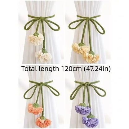 Creative Fashion Tulip Curtain Straps Adjustable Elegant Curtain Tieback Beautifully Curtains Tie Rope Homestay