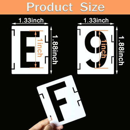 42 pieces of letter hollow templates, reusable artistic fonts, coloring, spray painting. Suitable for walls, wood, rock fabri