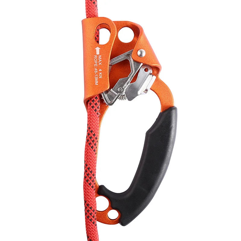 Outdoor Rock Climbing Hand Ascender SRT Ascend Device Mountaineer Handle Ascender Left Hand Right Hand Climbing Rope Tools