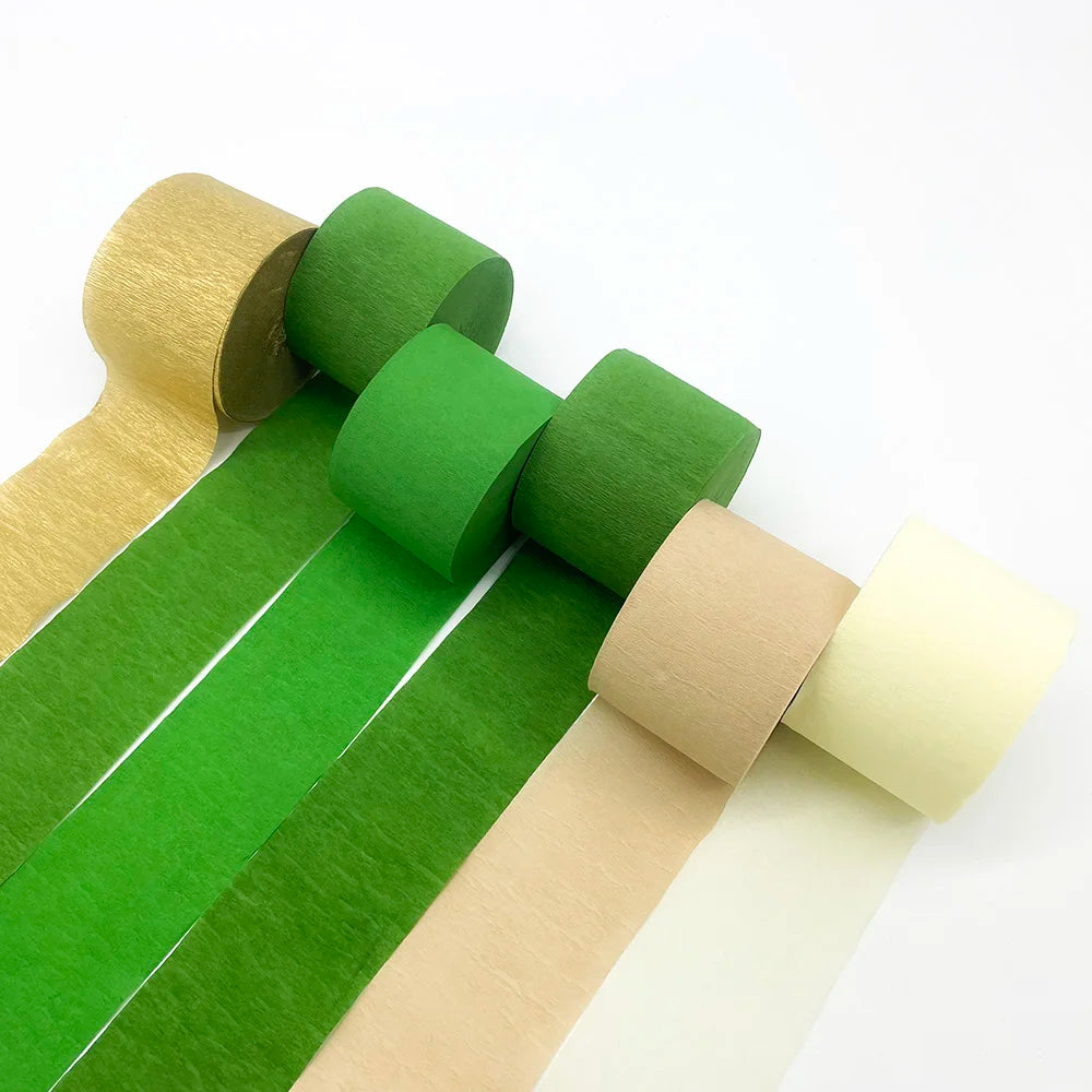 3pcs/set Rainbow Crepe Paper Streamers for Wedding Birthday Party Backdrop Decoration Colorful Paper Crepe Garland Ribbon Dec