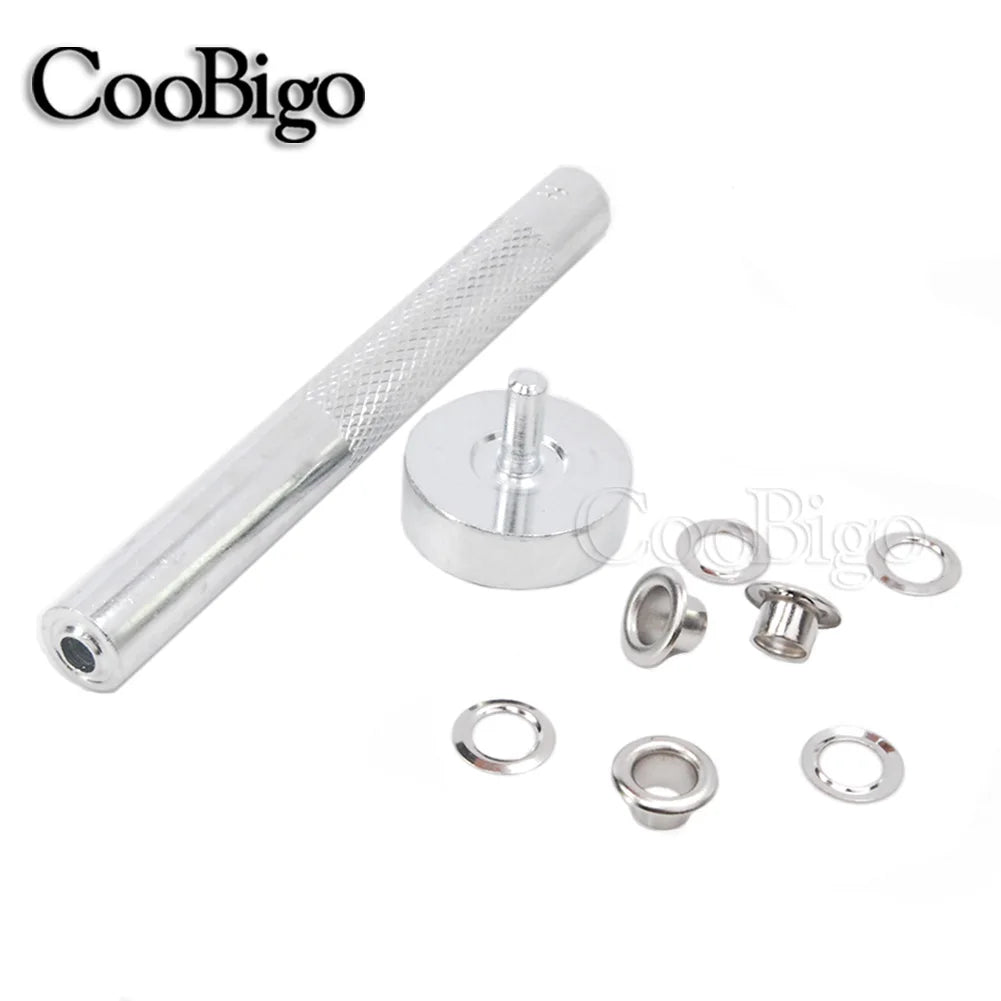 100sets Metal Eyelet Grommet Punch Installer Tool Set for Belt Clothes Canvas Curtains Shoes Tent 2mm 3mm 4mm 5mm 10mm 12mm 1