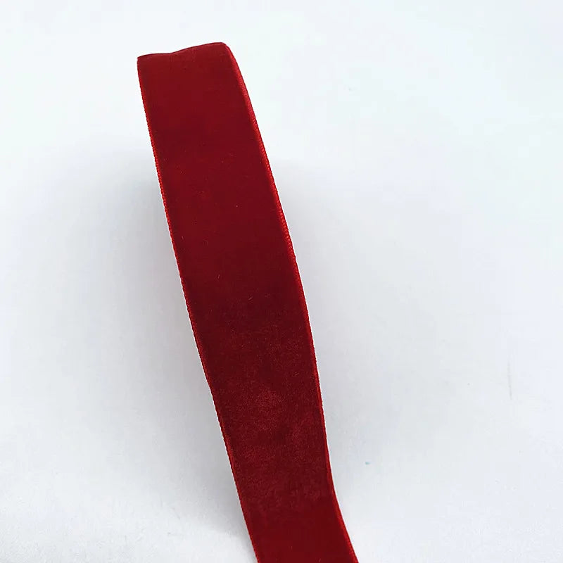 New 6-38mm Colour Single Face Line Velvet Ribbon for Bowknot Christmas Ribbon Party Decorations