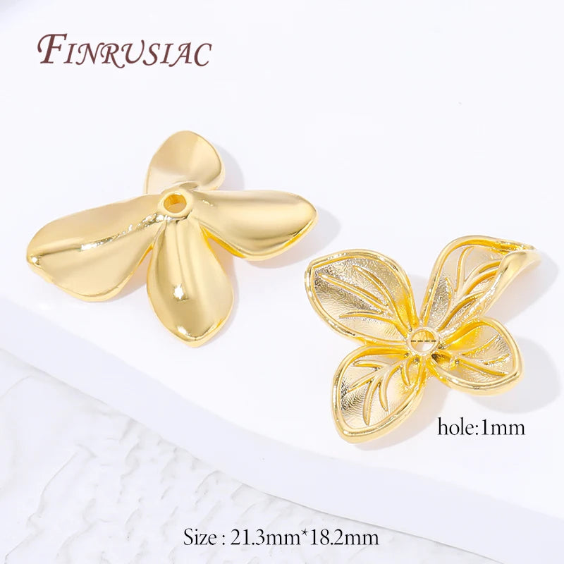 18K Gold Plated Brass Bead Caps,Tassel End Caps For Jewelry Making Findings,DIY Necklaces&Bracelets Accessories