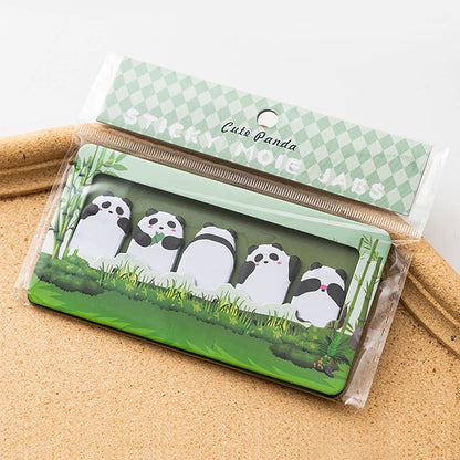 150 Sheets/Pack Cartoon Animals Sticky Notes Capybara Panda Cat Notepaper Memo Clips Decorative Paper Bookmarks Office School