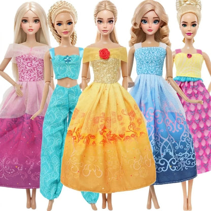 5 Set 3 Set Handmade Fashion Doll Outfit Daily Casual Wear Blouse Shirt Vest Bottom Pants Skirt Clothes for 1/6 Doll Accessor