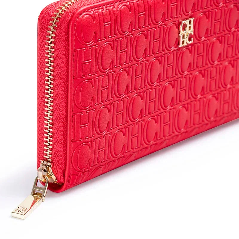 CH Fashion Classic Women's Wallet Standard Solid Color Design Letter Embossed Women's 2025 New Luxury Wallet