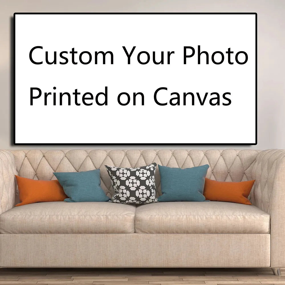 Custom Print Canvas Poster Anime Game Poster Painting By Your Photo Personal Gift Customize Figure Animal Pets Home Decor